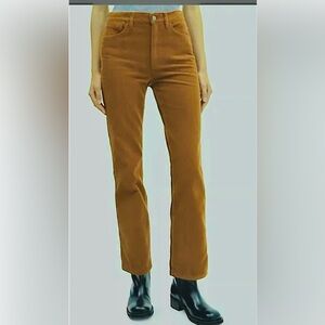 AG Adriano Goldschmied “The Rhett” High-Waisted Straight Corduroy Jeans